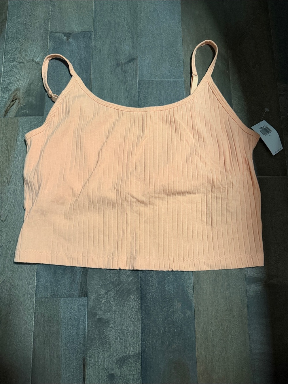 Old Navy Peach Ribbed Cropped Camisole